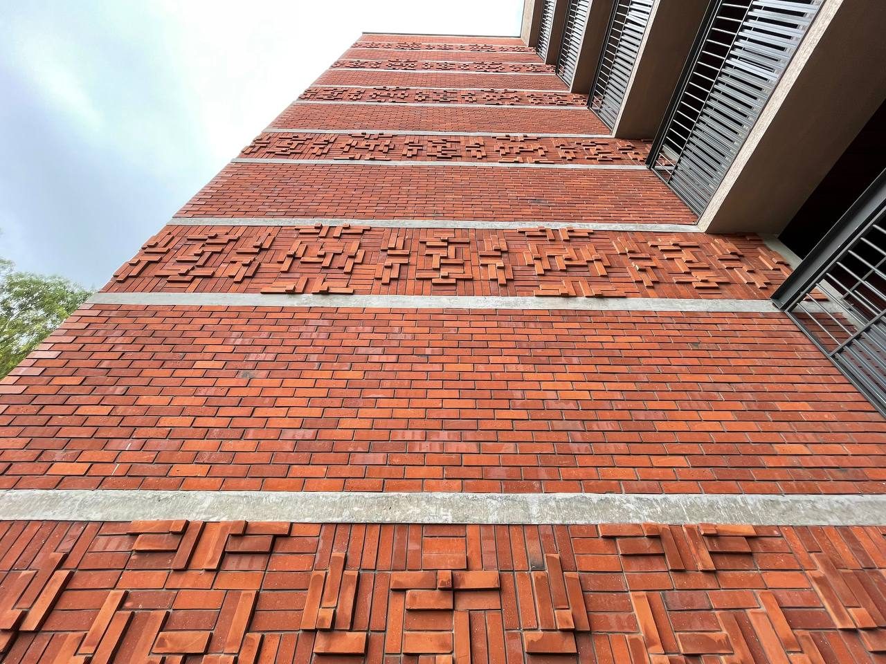Parametric brick facade detail at Visionnaire